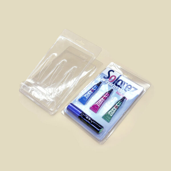 keymy DZ139 glue wholesale PET clamshell cheapest clamshell packaging easy fold packaging PET for glue
