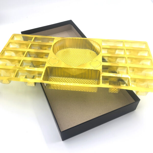 keymy NT243 golden tray box for food PET golden food grade packaging PET box tray