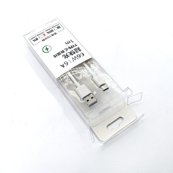 keymy NT247 cable packaging with insert tray paper card blister box packaging PET packaging box for cable